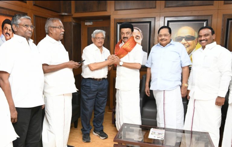 ’’பாஜகவை வீழ்த்துவதே எங்கள் லட்சியம்..!’’ மு.க.ஸ்டாலினை சந்தித்த பின், சீத்தாராம் யெச்சூரி பேட்டி