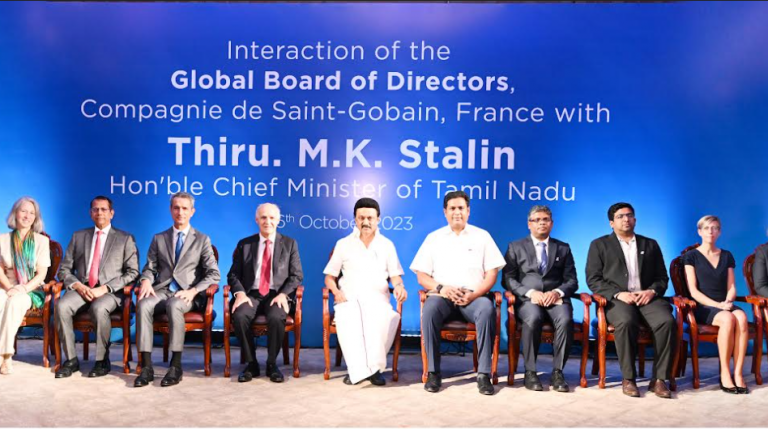 ”நல்லாட்சி மற்றும் சிறப்பான முதலீட்டுச் சூழல்..!” செயிண்ட் கோபைன் விழாவில் முதல்வர் மு.க.ஸ்டாலின்