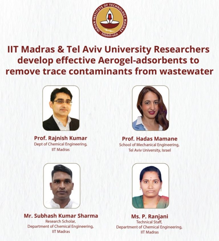 ’’கழிவுநீரில் இருந்து மாசுபாடுகளை அகற்றும் ஏரோஜெல் உறிஞ்சி..!’’ ஐஐடி மெட்ராஸ்