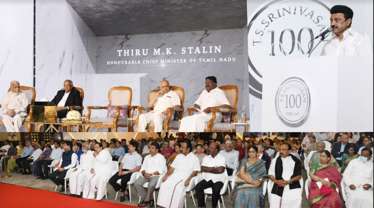 ’’வாரிசுகள் திறமைசாலிகளாக இருந்தால் எதையும் காப்பாற்றலாம்..!’’ டி.வி.எஸ் விழாவில் மு.க.ஸ்டாலின் பேச்சு